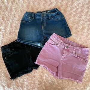 Girls 3 Denim Shorts Bundle 7/8